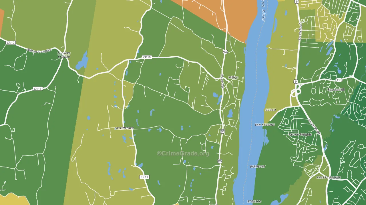 Milton, NY Map of Murder Rates