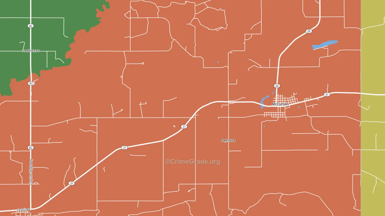 Milton, OK Map of Murder Rates