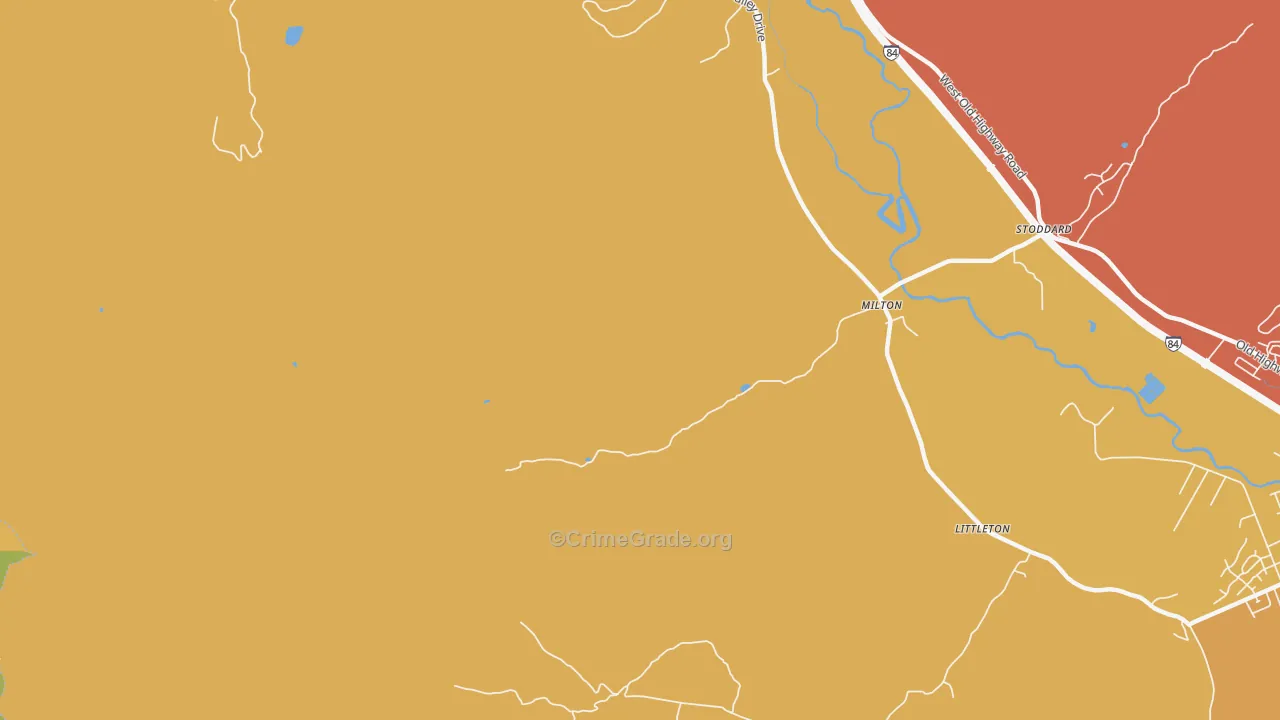 Milton, UT Map of Murder Rates