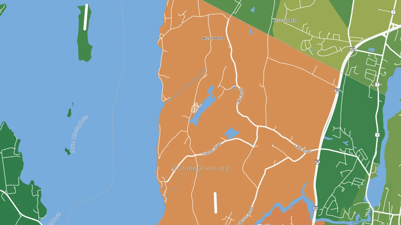Miltonboro, VT Map of Murder Rates