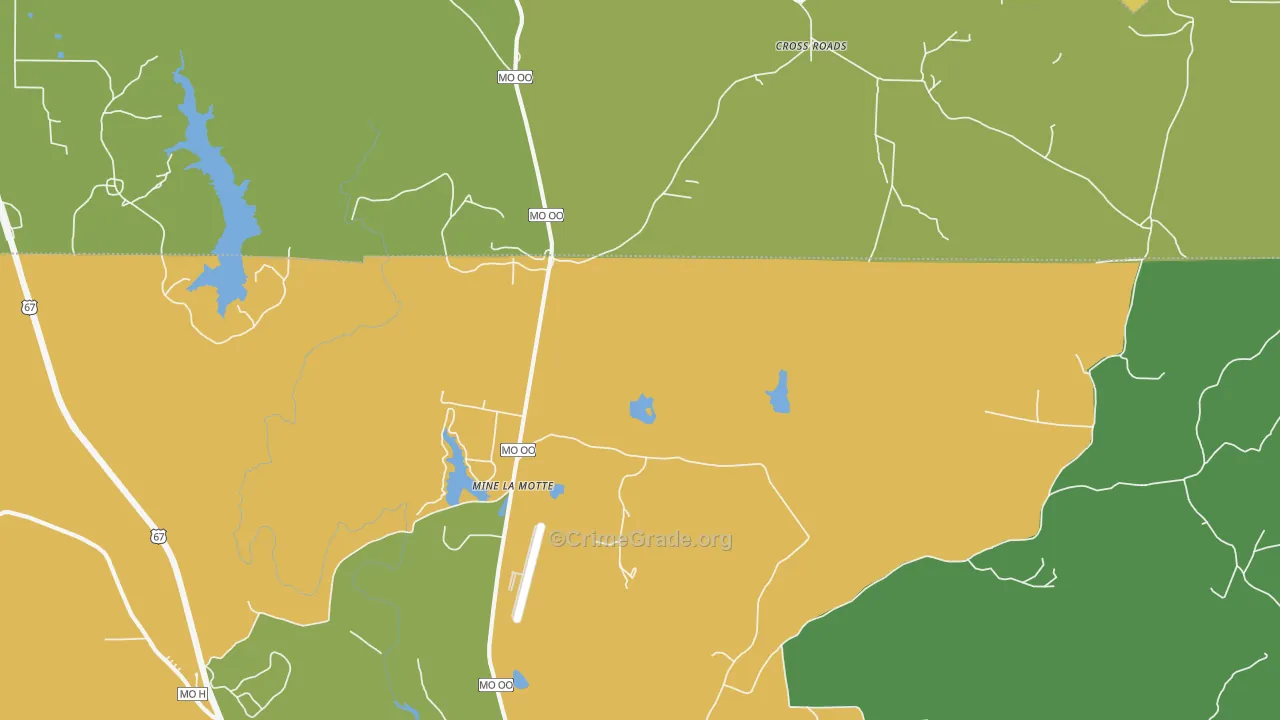 Mine La Motte, MO Map of Murder Rates
