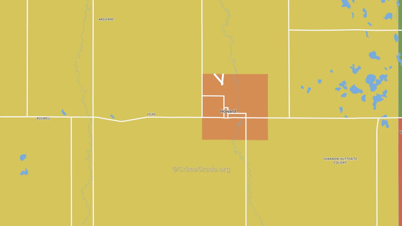 Miner County, SD Map of Murder Rates
