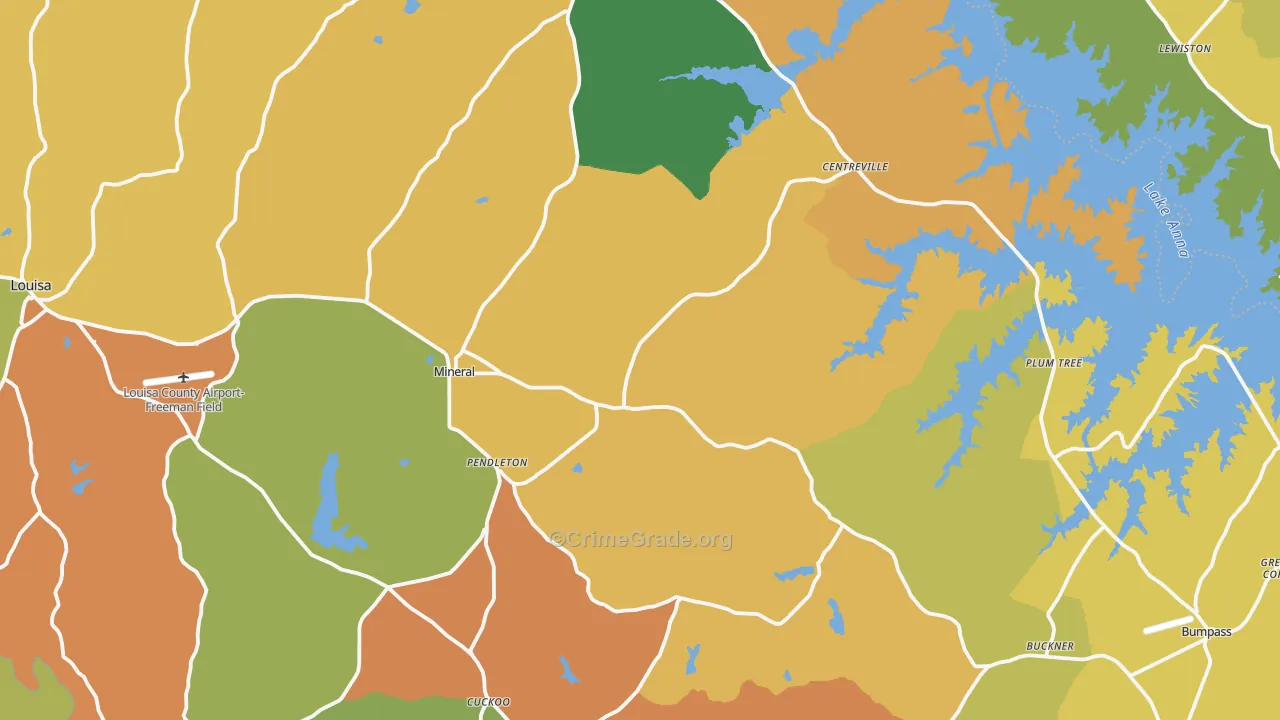 Mineral, VA Map of Murder Rates