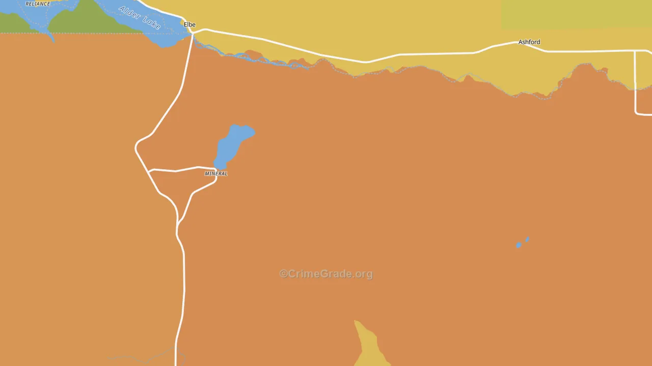 Mineral, WA Map of Murder Rates