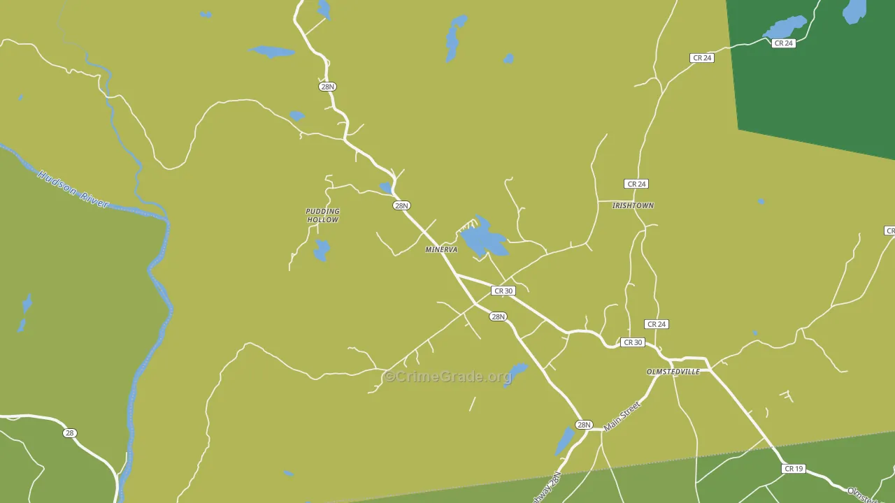 Minerva, NY Map of Murder Rates