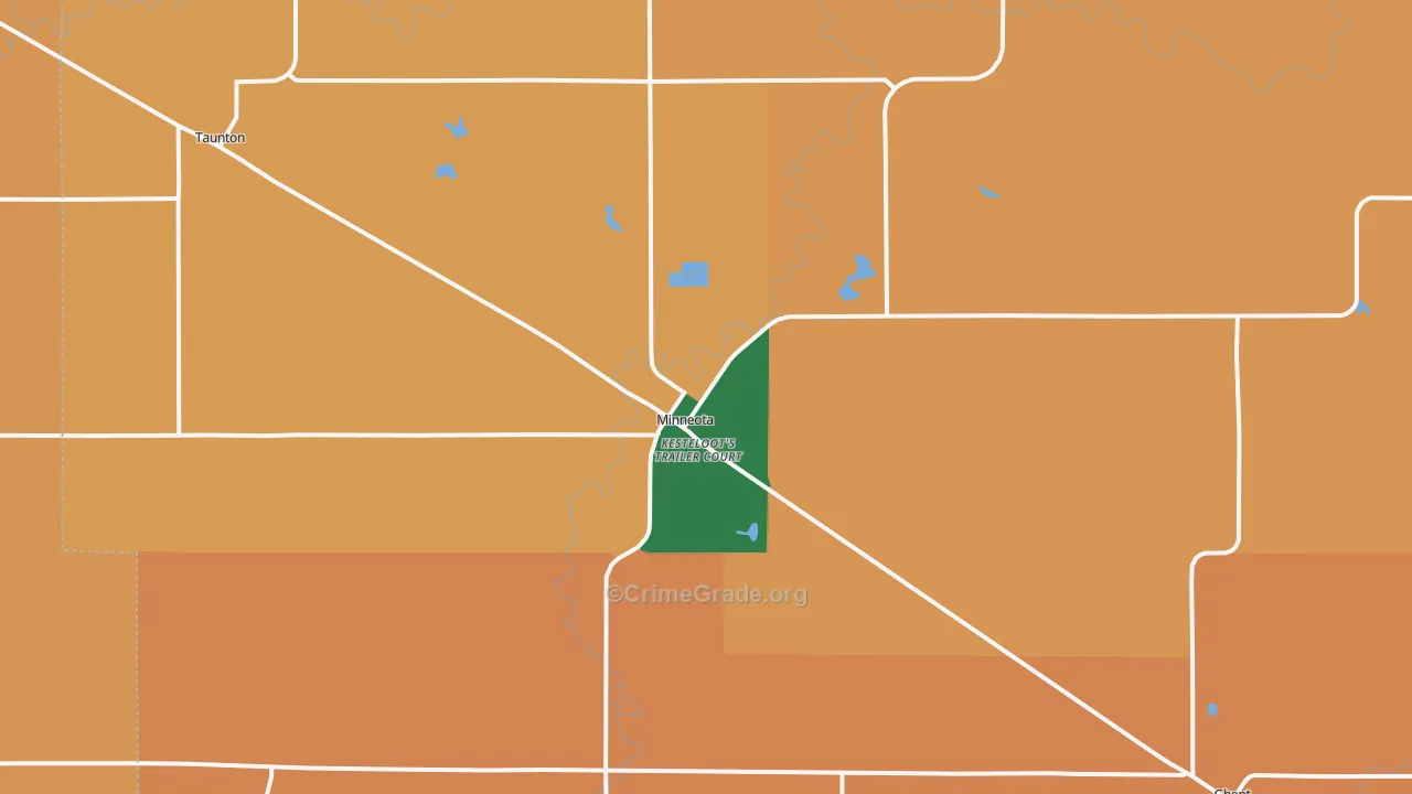Minneota, MN Map of Murder Rates