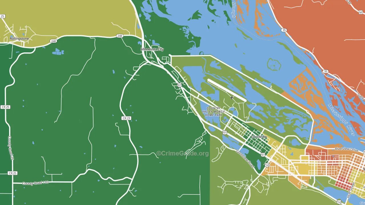 Minnesota City, MN Map of Murder Rates