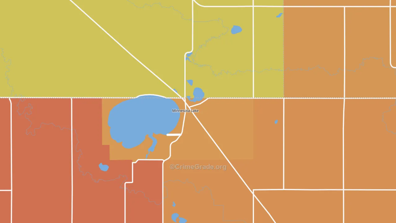 Minnesota Lake, MN Map of Murder Rates