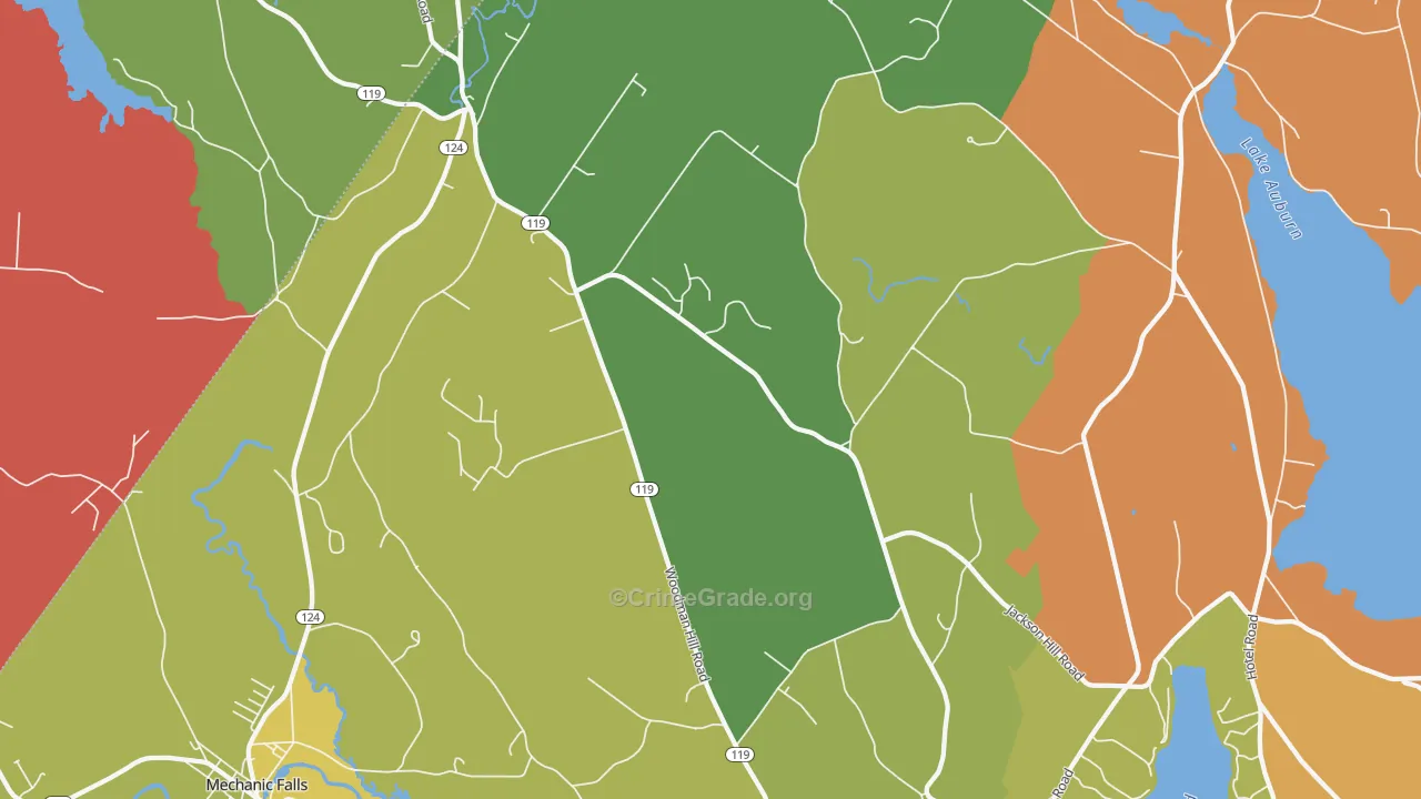Minot, ME Map of Murder Rates