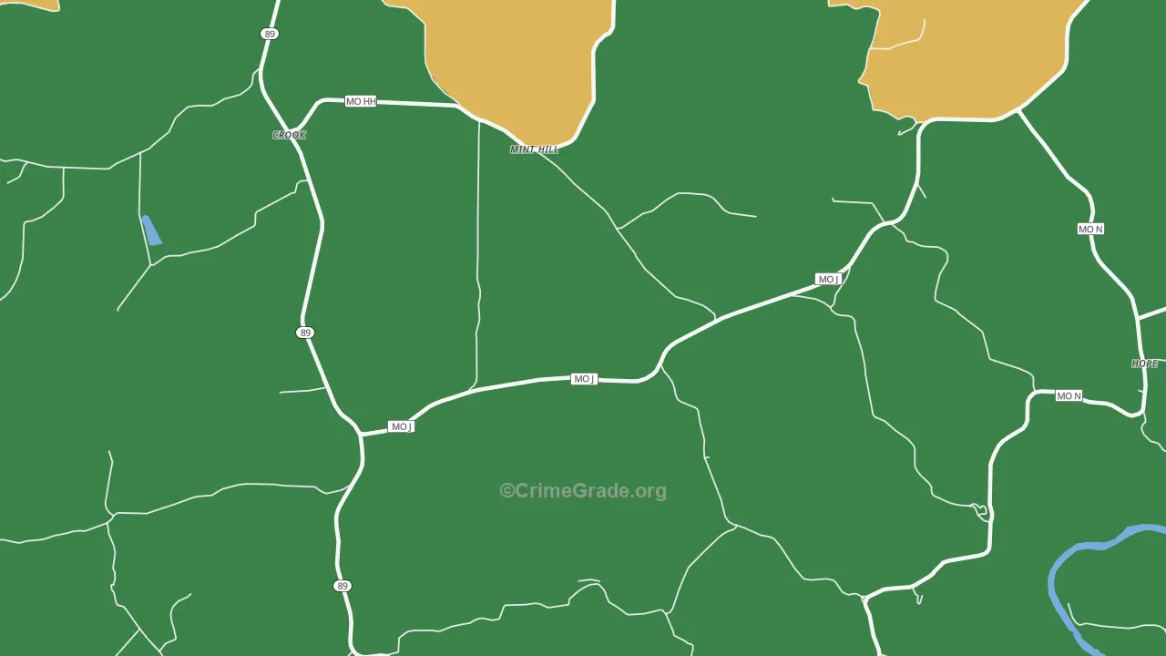 Mint Hill, MO Map of Murder Rates