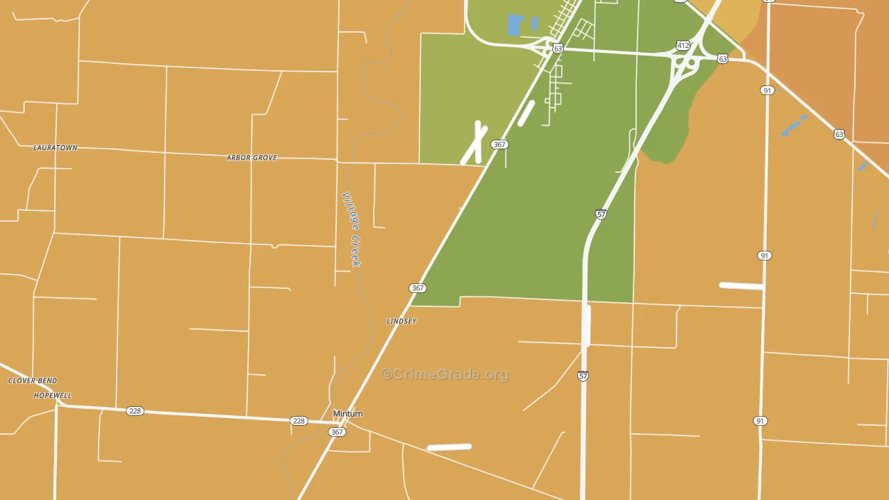Minturn, AR Map of Murder Rates