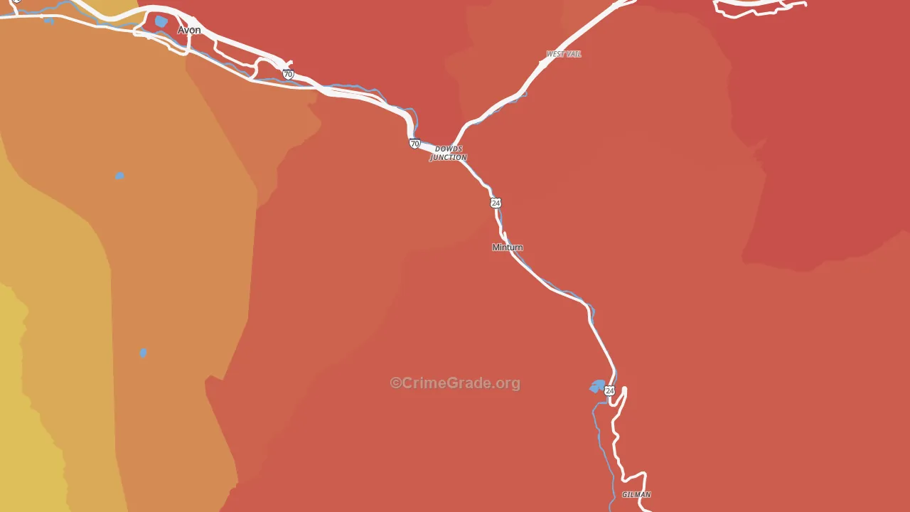Minturn, CO Map of Murder Rates