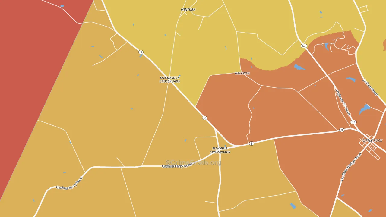 Minturn, SC Map of Murder Rates