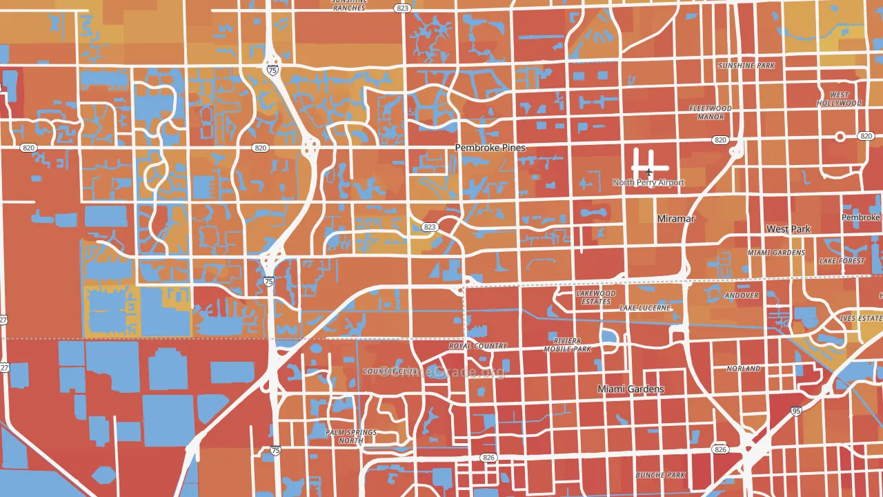 Miramar, FL Map of Murder Rates