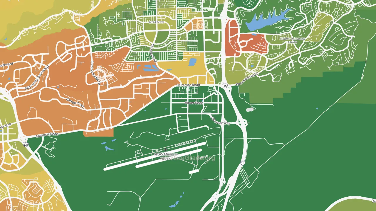 Miramar, San Diego, CA Map of Murder Rates