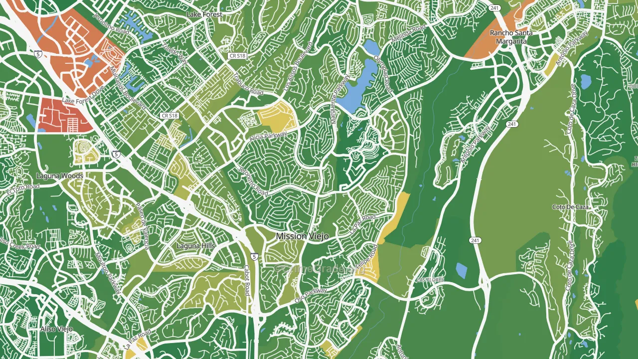 Mission Viejo, CA Map of Murder Rates