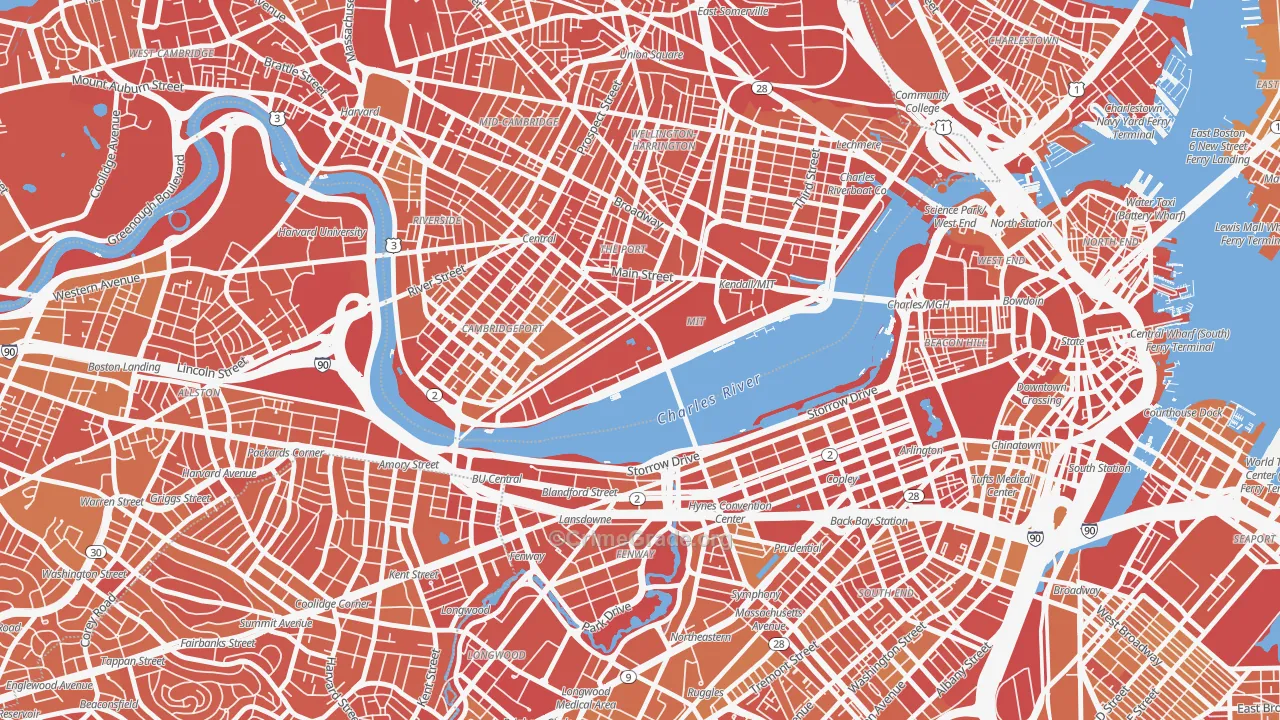 MIT, Cambridge, MA Map of Murder Rates