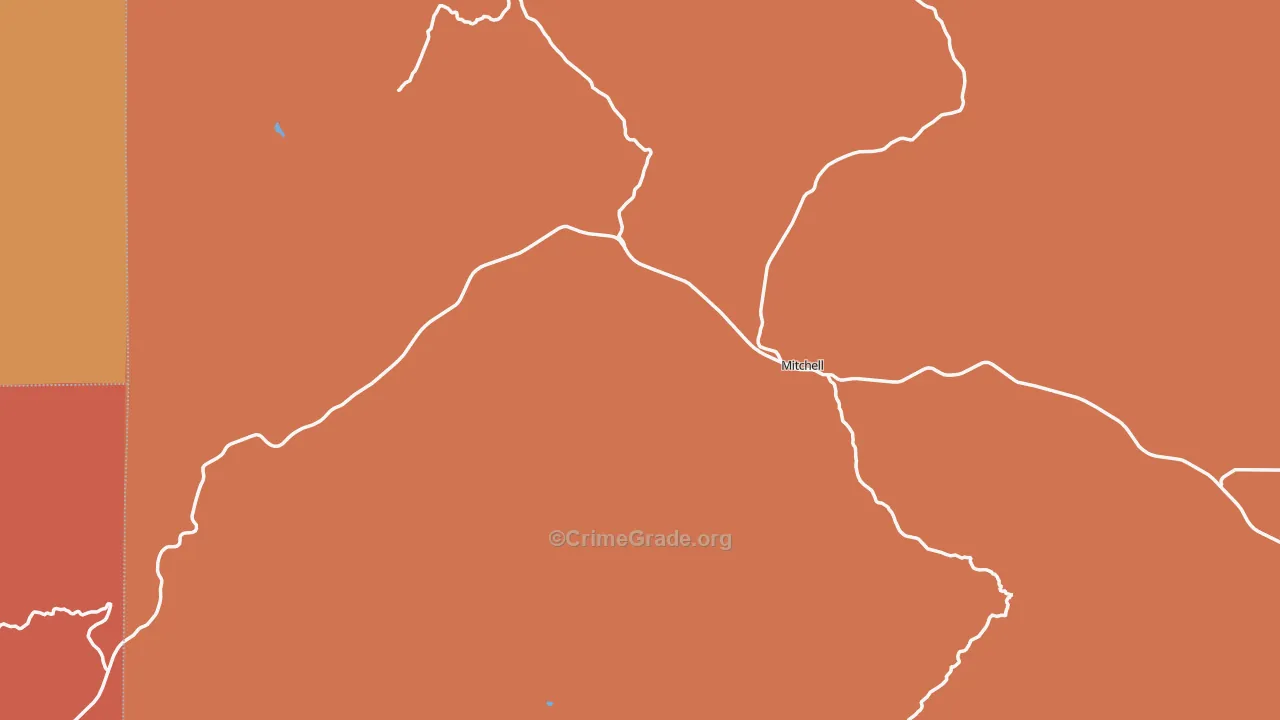 Mitchell, OR Map of Murder Rates