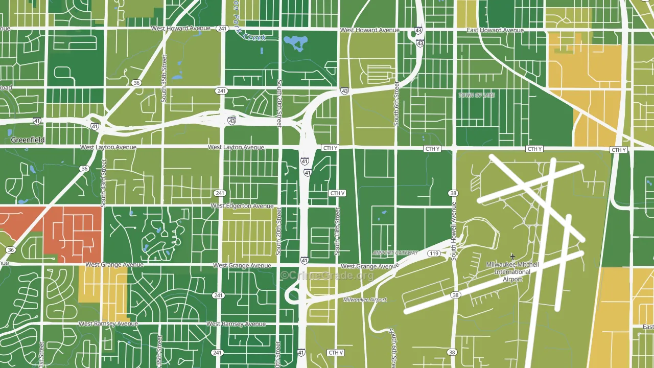 Mitchell West, Milwaukee, WI Map of Murder Rates