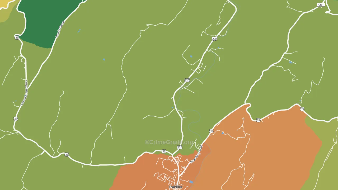 Mitchell, WV Map of Murder Rates