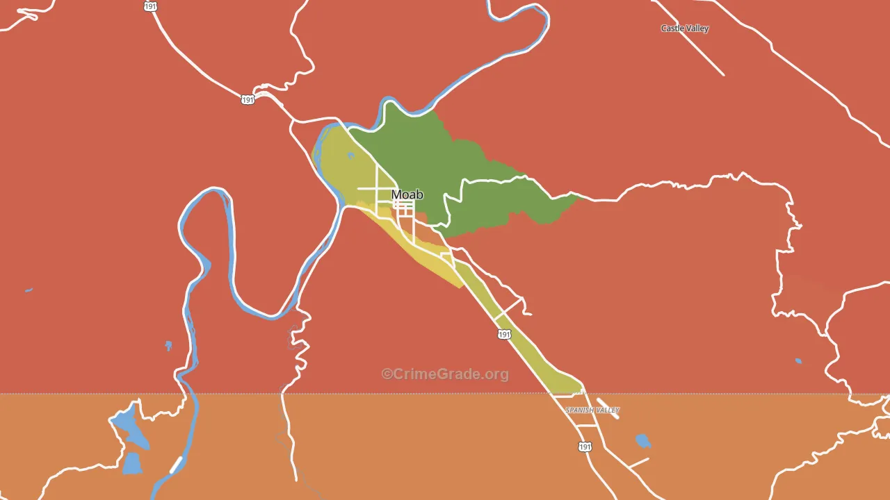 Moab, UT Map of Murder Rates