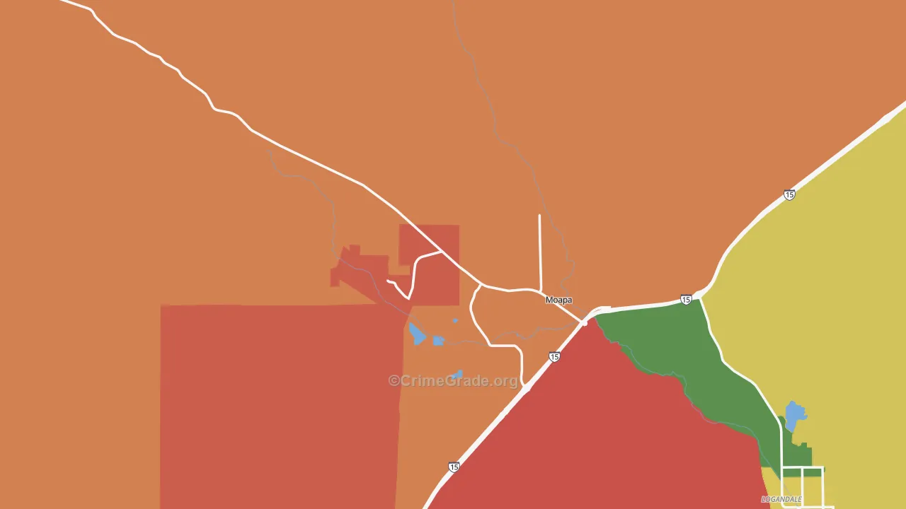 Moapa, NV Map of Murder Rates
