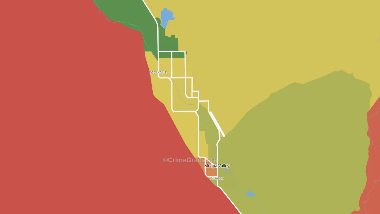 Moapa Valley, NV Map of Murder Rates