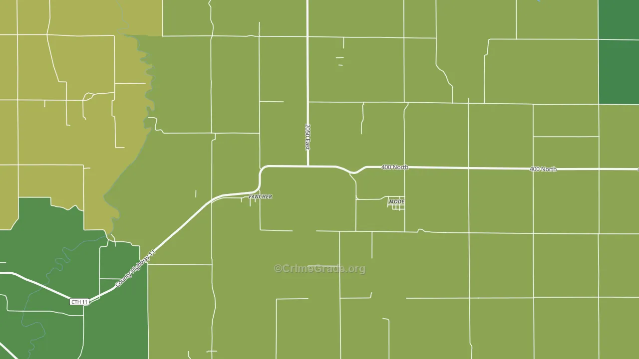 Mode, IL Map of Murder Rates