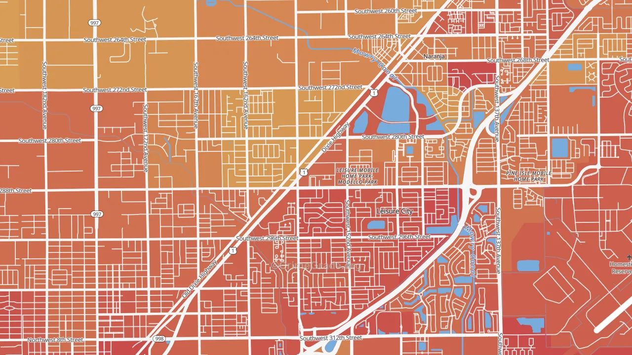 Modello, Leisure City, FL Map of Murder Rates