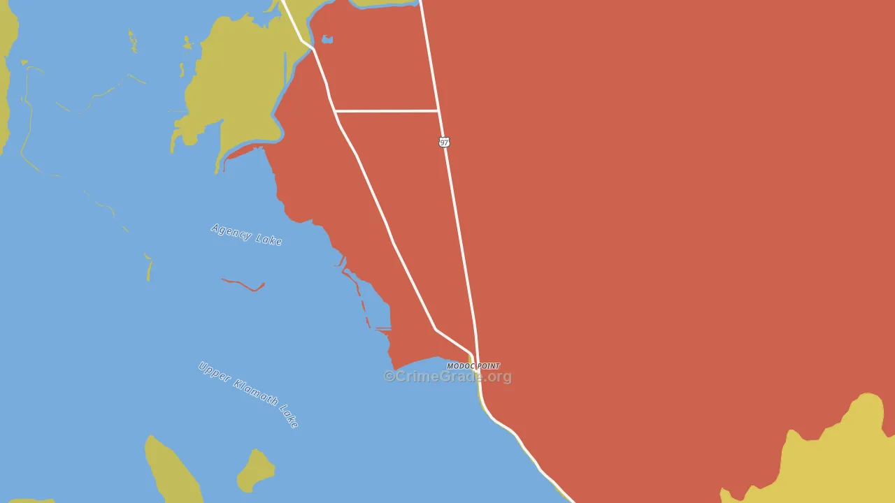 Modoc Point, OR Map of Murder Rates