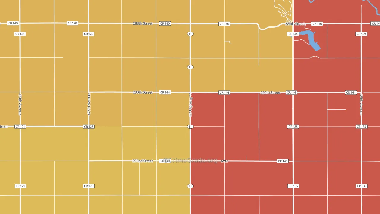 Moe, SD Map of Murder Rates