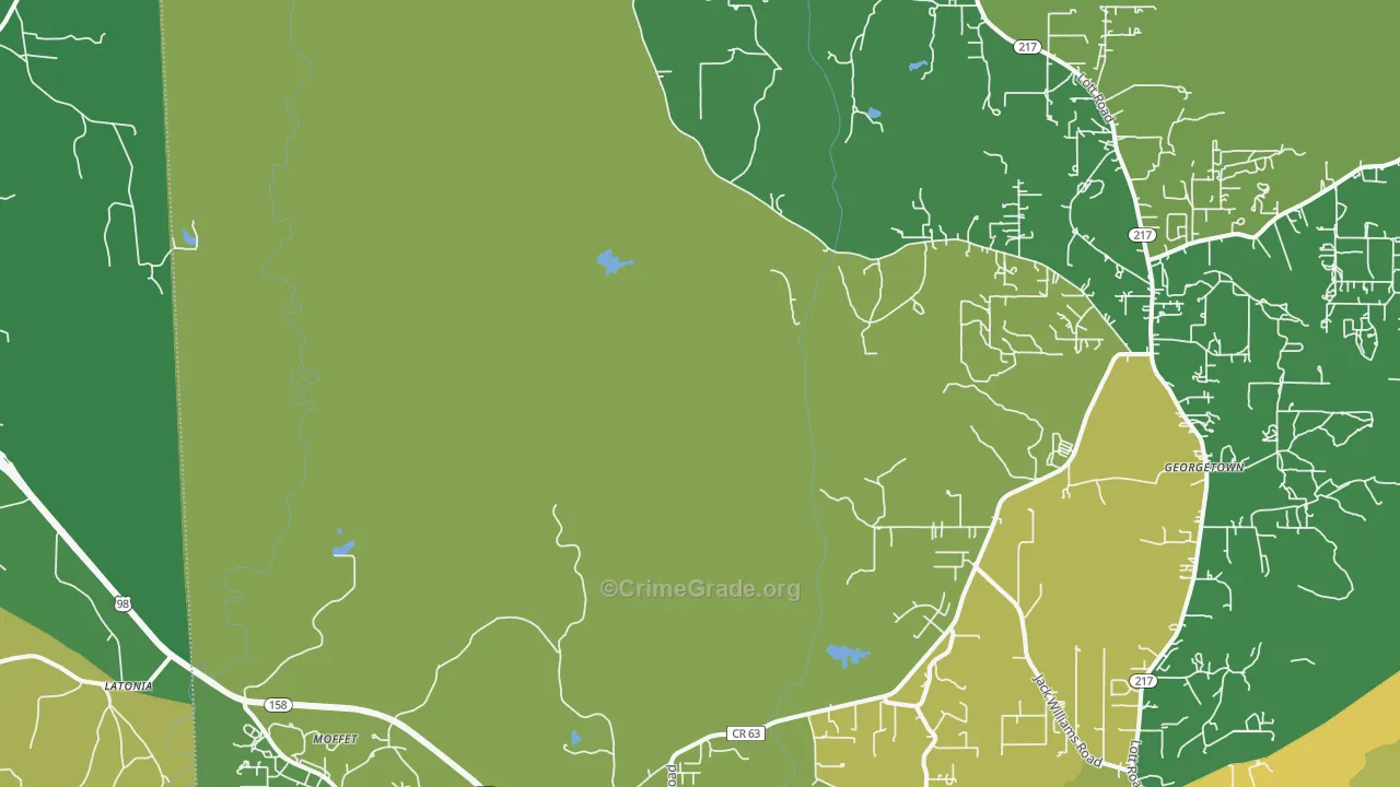 Moffet, AL Map of Murder Rates