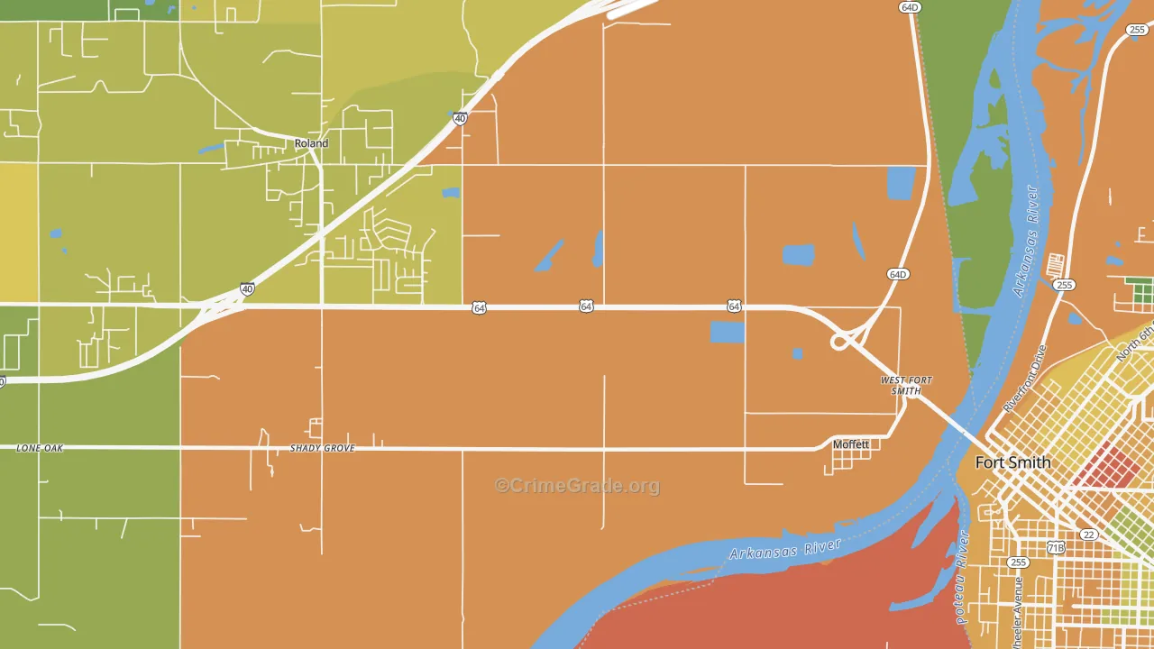 Moffett, OK Map of Murder Rates