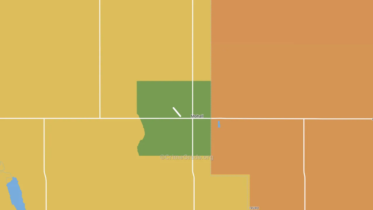 Mohall, ND Map of Murder Rates