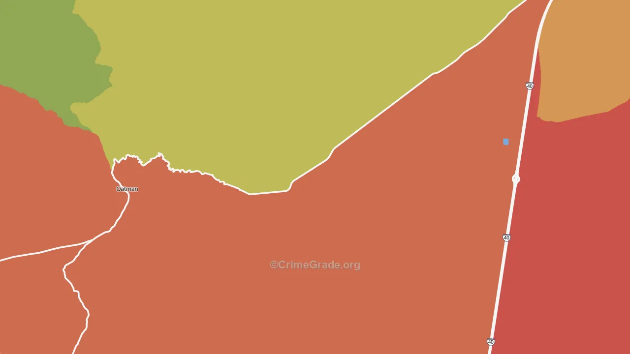 Mohave County, AZ Map of Murder Rates