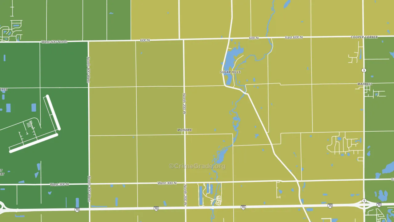 Mohawk, IN Map of Murder Rates