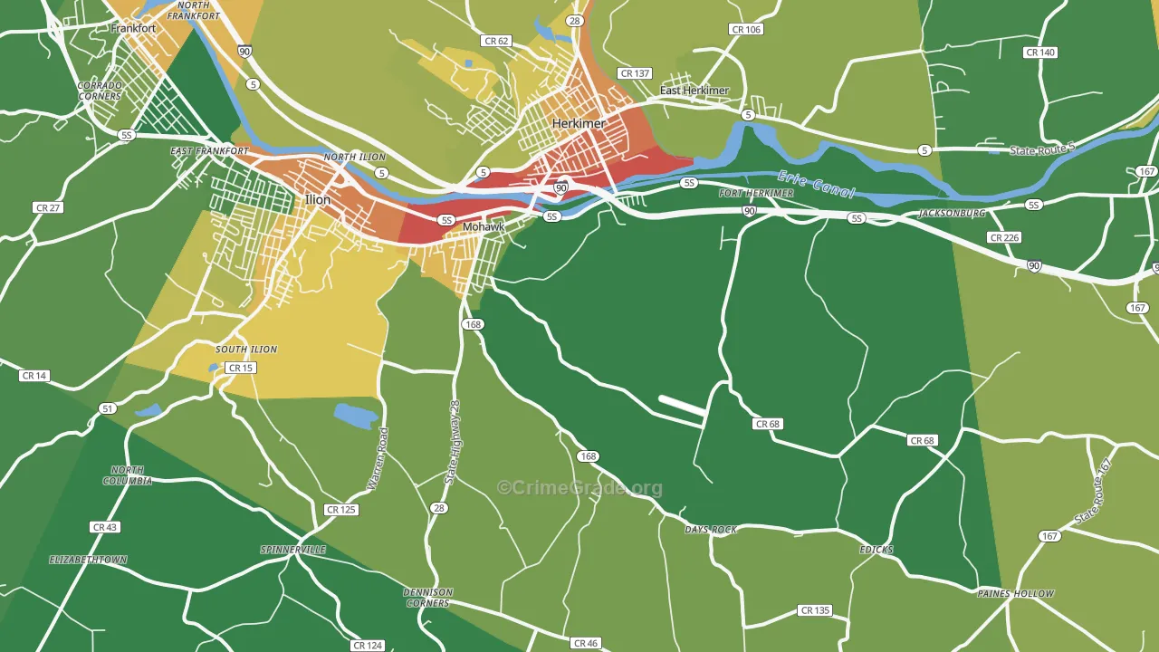 Mohawk, NY Map of Murder Rates