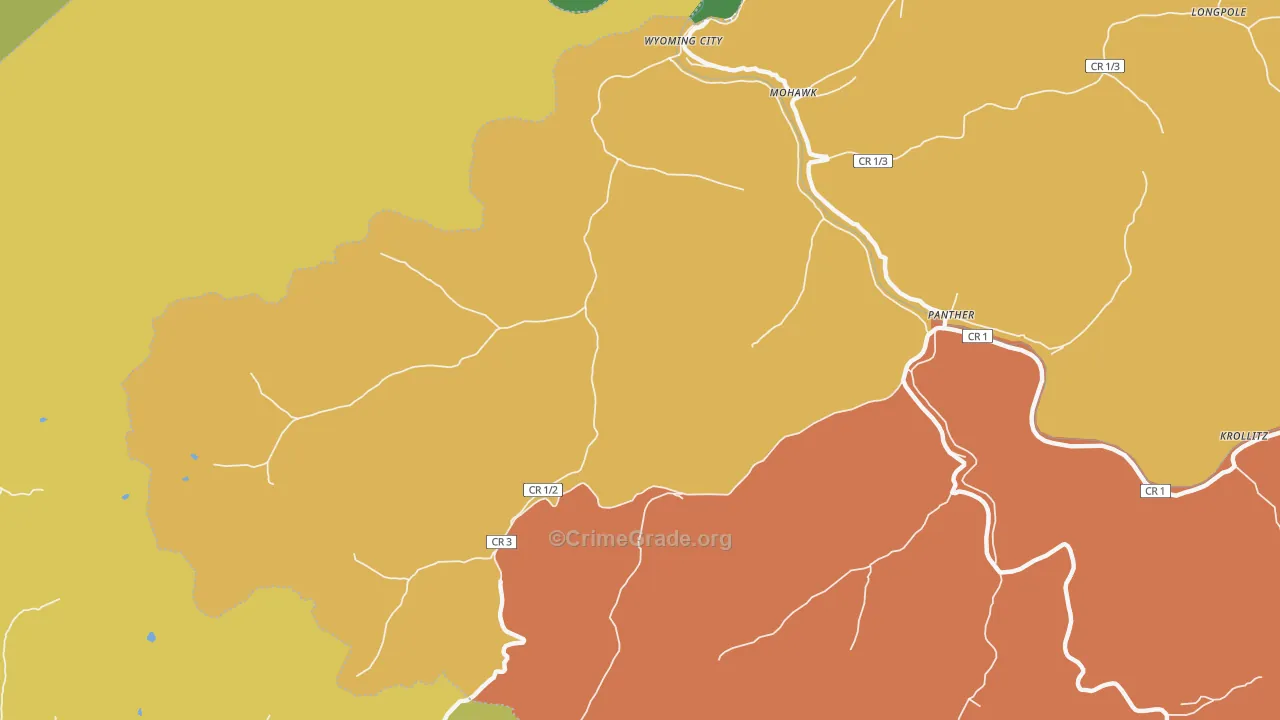 Mohawk, WV Map of Murder Rates