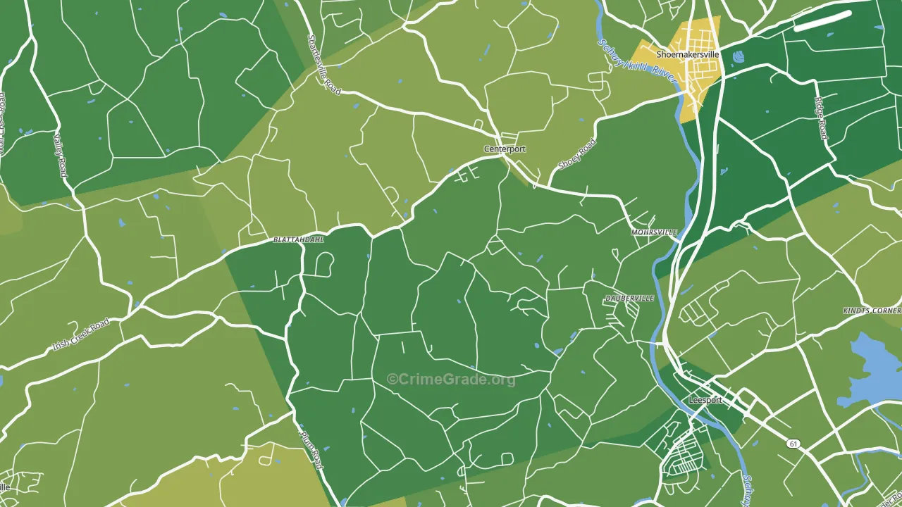 Mohrsville, PA Map of Murder Rates
