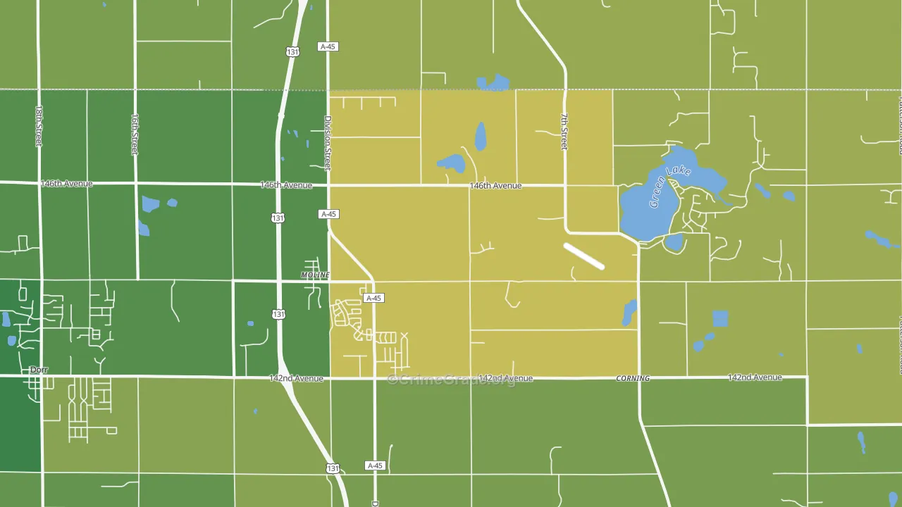Moline, MI Map of Murder Rates