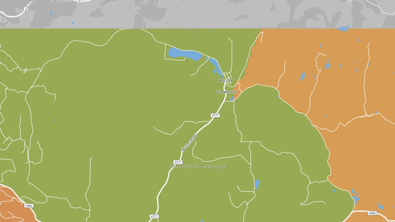 Molson, WA Map of Murder Rates
