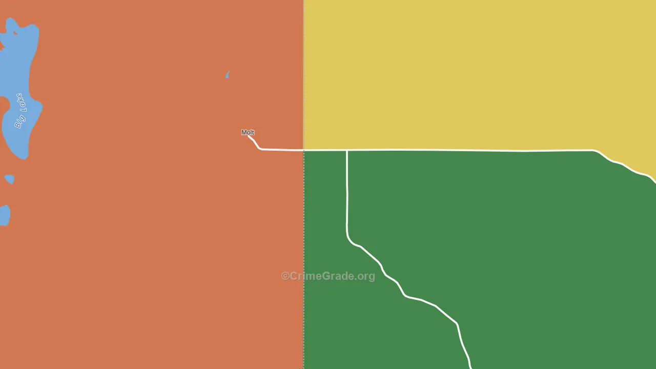 Molt, MT Map of Murder Rates