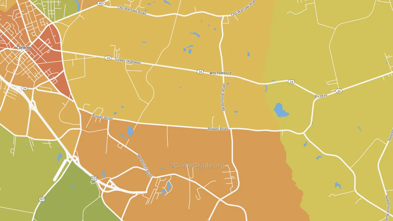 Moltonville, NC Map of Murder Rates
