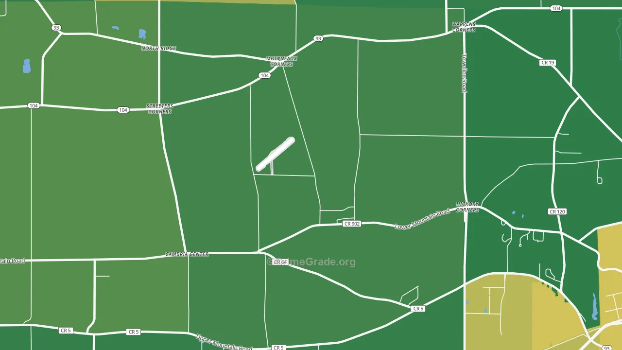 Molyneaux Corners, NY Map of Murder Rates