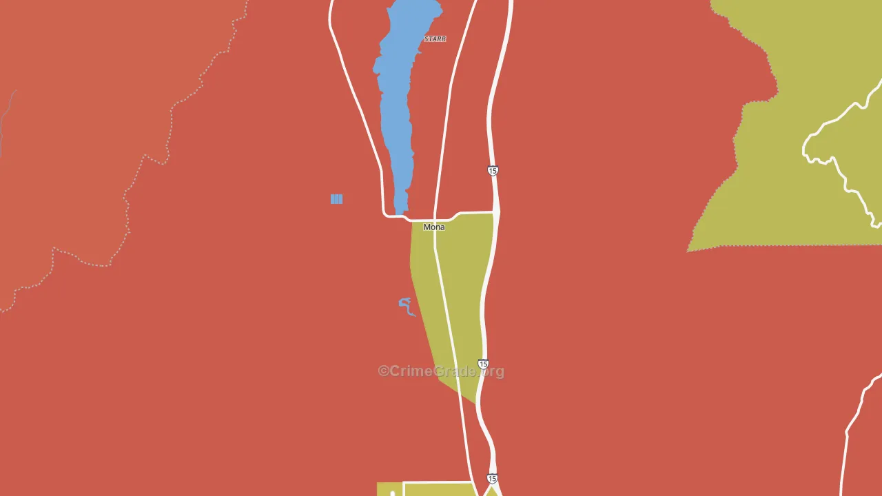 Mona, UT Map of Murder Rates