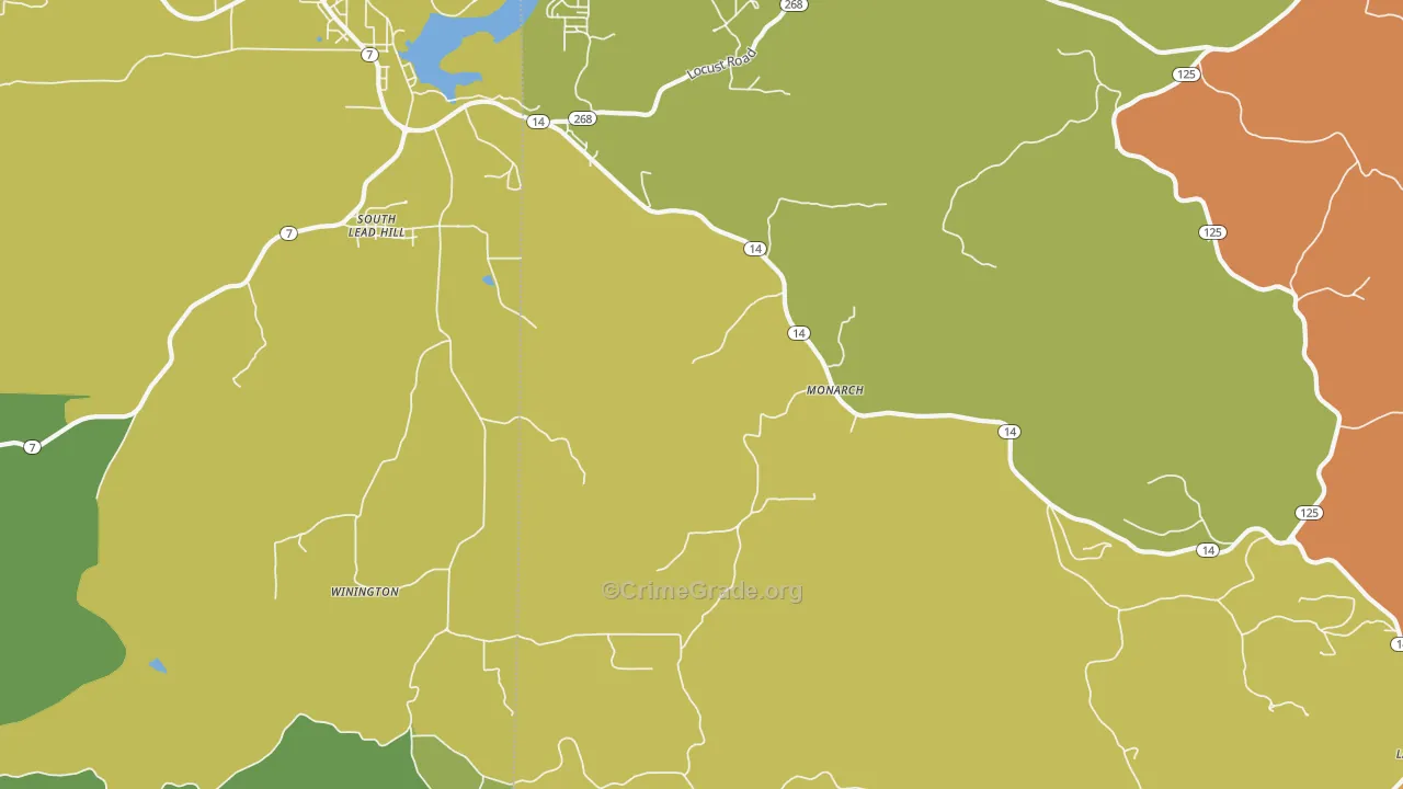 Monarch, AR Map of Murder Rates