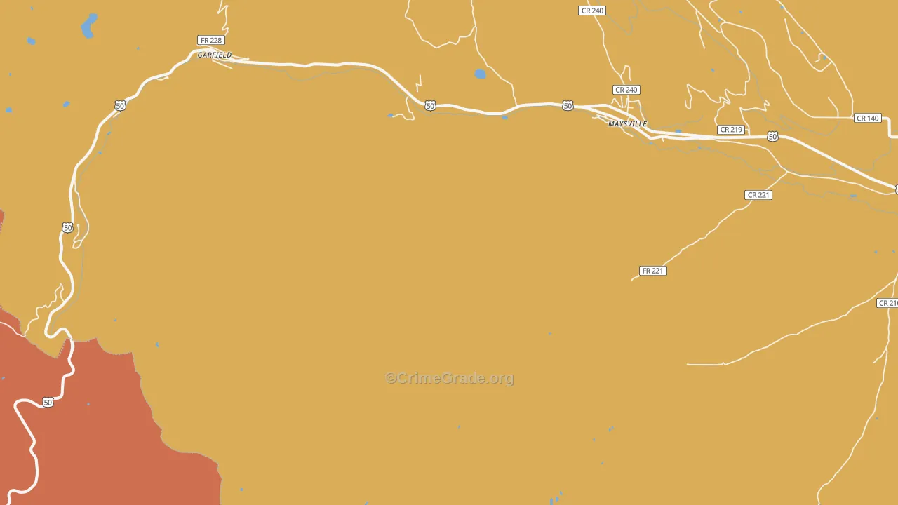 Monarch, CO Map of Murder Rates