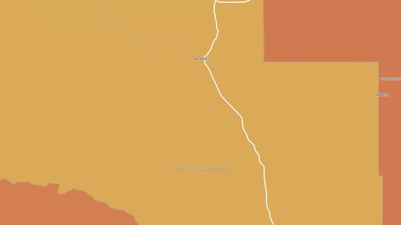 Monarch, MT Map of Murder Rates
