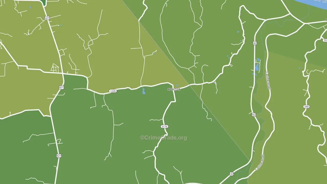 Monitor, KY Map of Murder Rates