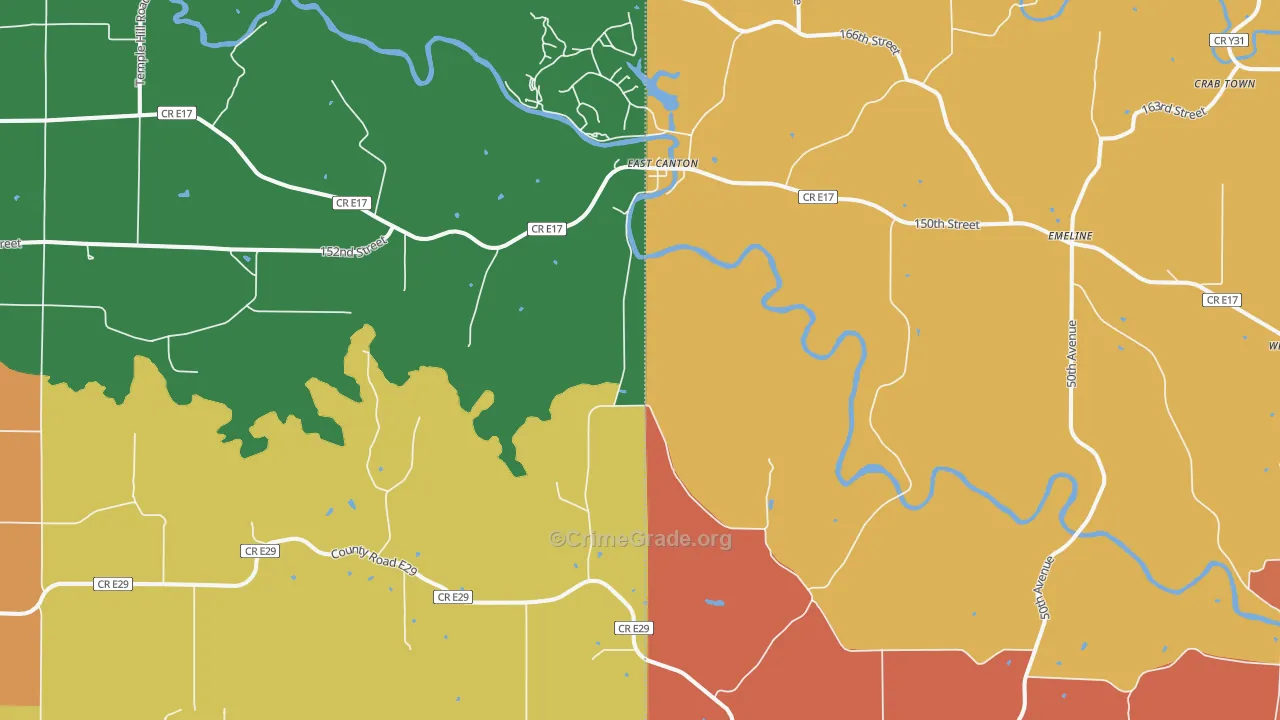 Monmouth, IA Map of Murder Rates